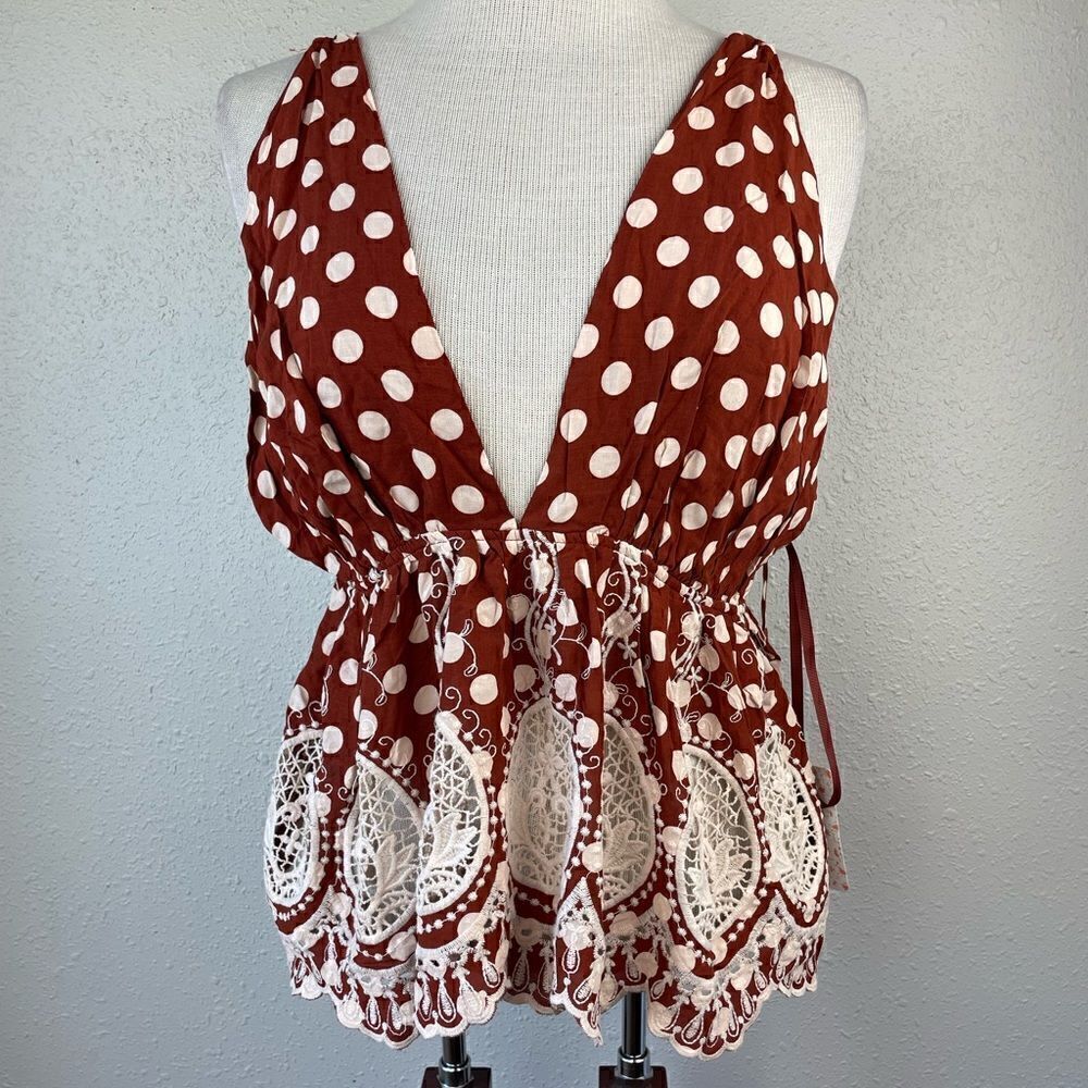 NWT Free People Wild Wild West Top Size L